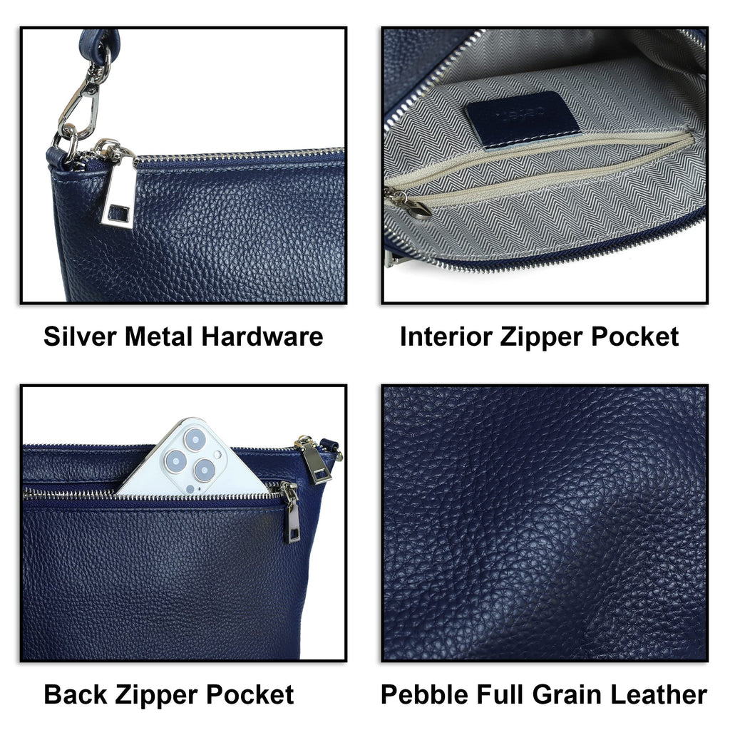 befen Genuine Leather Wristlet Clutch Wallet Purses Small Crossbody Bags for Women with RFID Blocking Card Slots