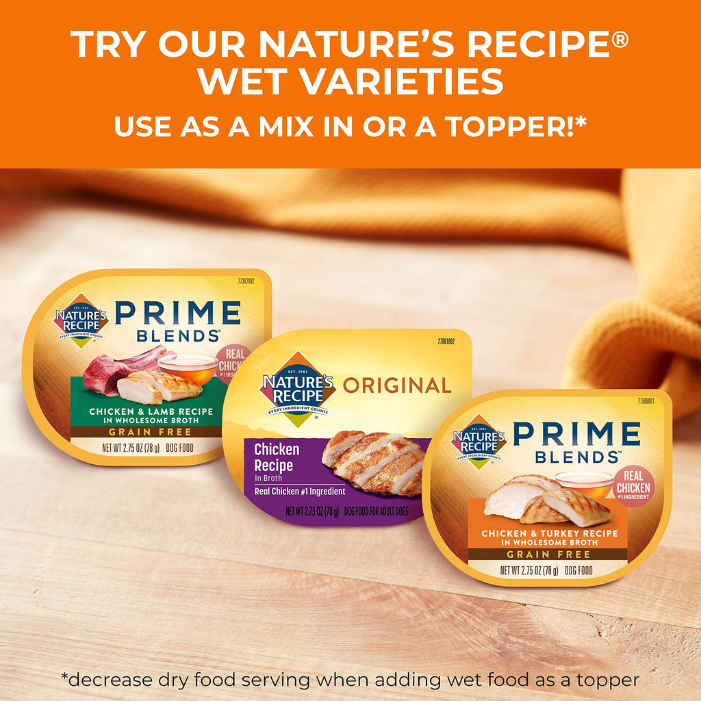 Nature's Recipe Grain Free Dry Dog Food, Lamb, Sweet Potato & Pumpkin Recipe, 4 lb. Bag