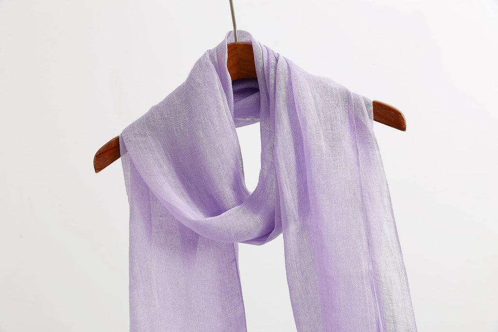 Jeelow Lightweight Summer Scarf Light Shawl Wrap Linen Feel Scarves For Men And Women