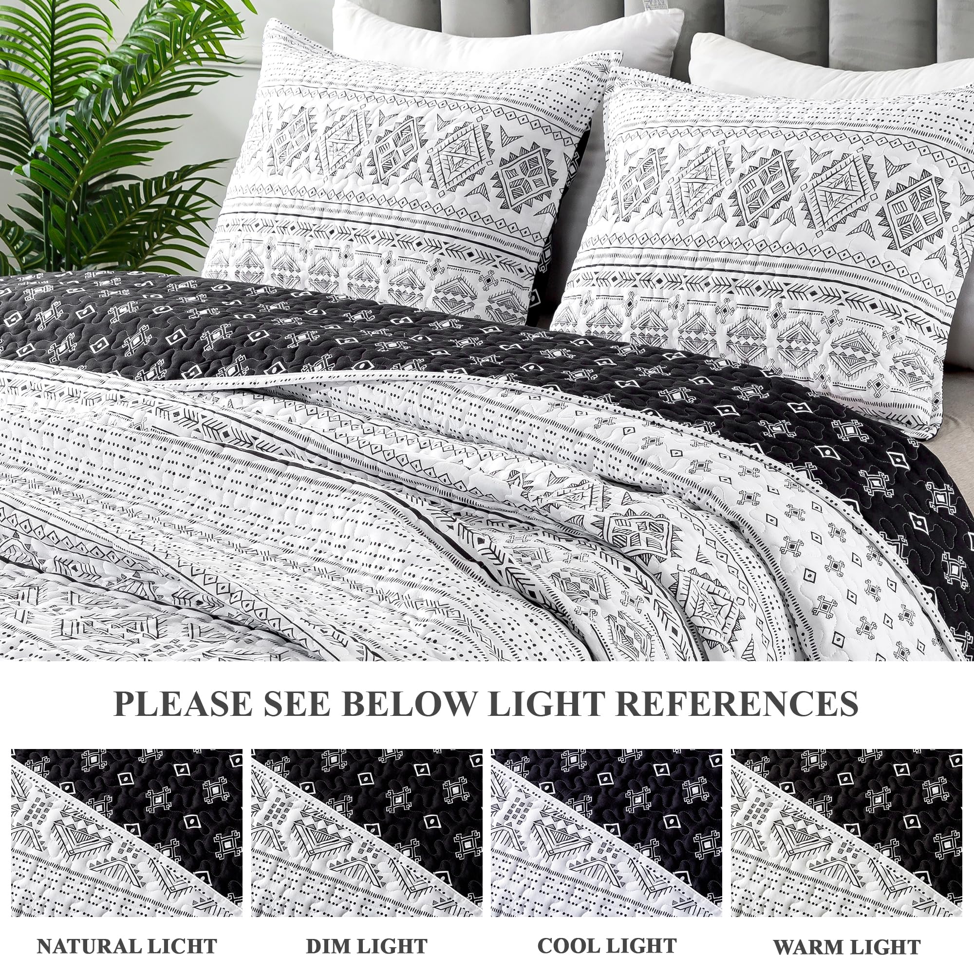 Andency Twin Quilt Set Grey, 2 Pieces Boho Lightweight Soft Striped Bedspread for All Season (68"x86"), Gray Printed Bohemian Polyester Reversible Coverlet Comoforter Sets