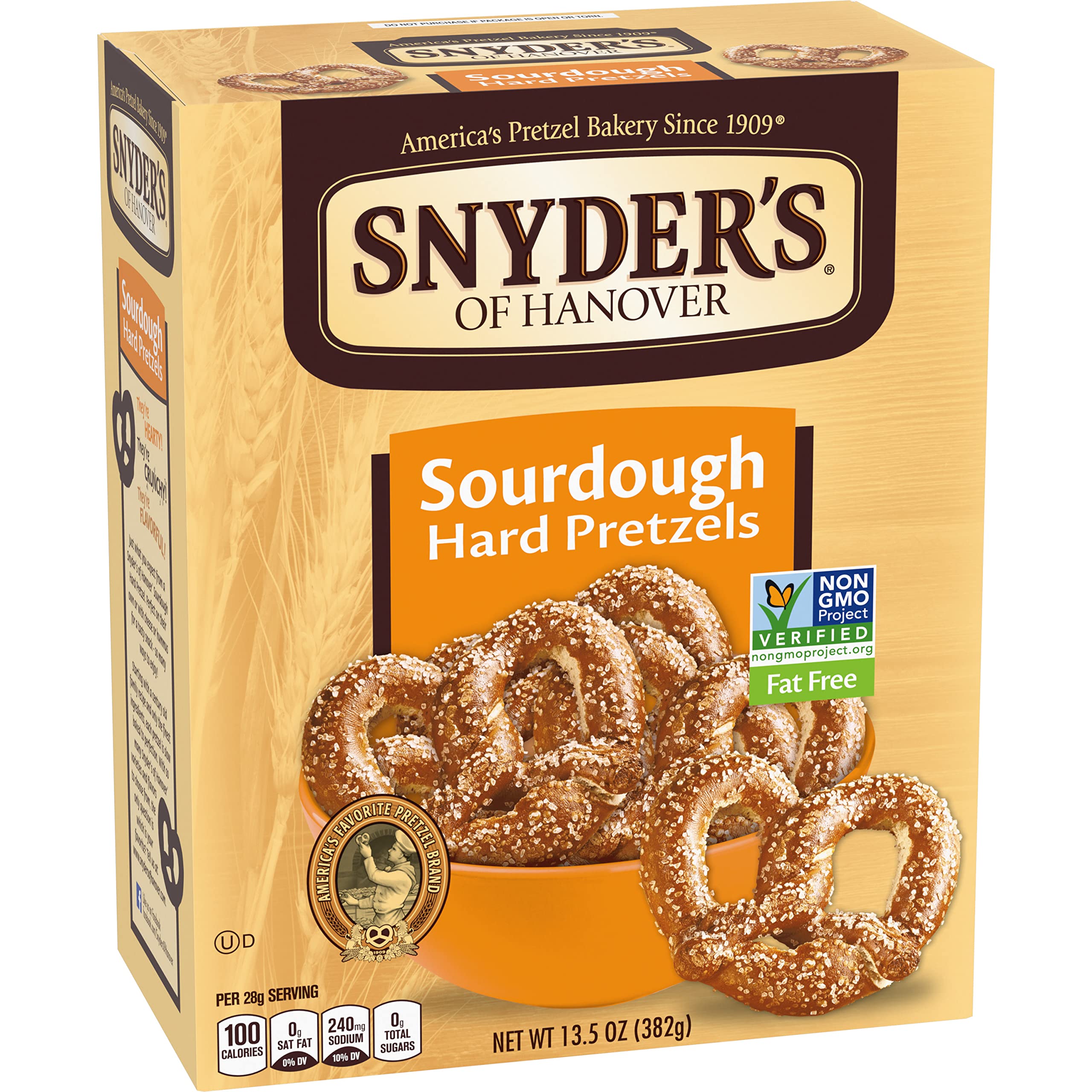 Snyder's of Hanover Pretzels, Sourdough Hard Pretzels, 13.5 Ounce Box