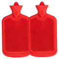 SteadMax [2 Pack] Hot Water Bottles, 2L (68oz) Natural Rubber -BPA Free- Durable Large Hot Water Bag for Hot Compress and Heat Therapy, Pain Relief Heating Pad, (Random Colors)