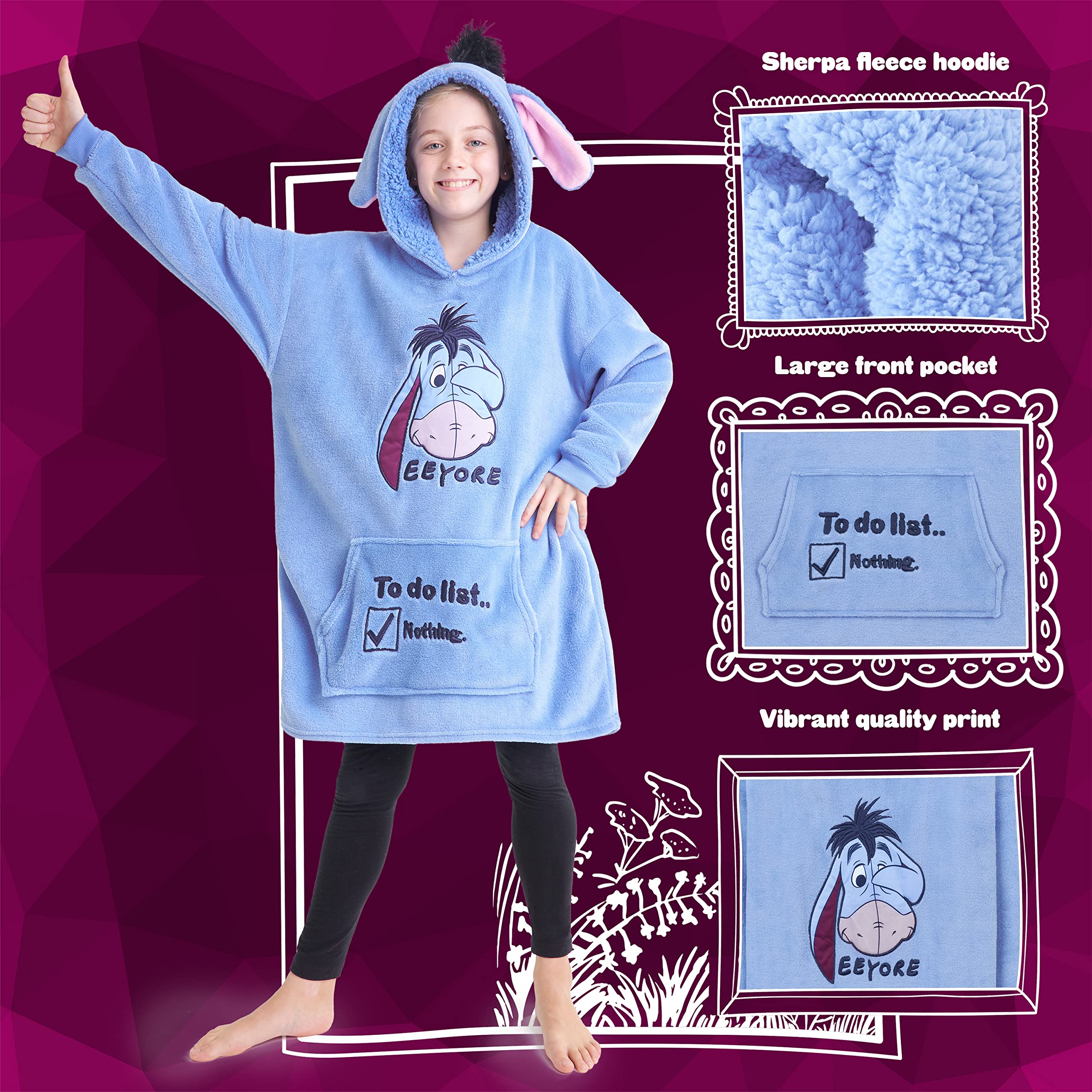 Disney Stitch Blanket Hoodie for Kids Cozy Fleece Wearable Blanket Stitch Gifts