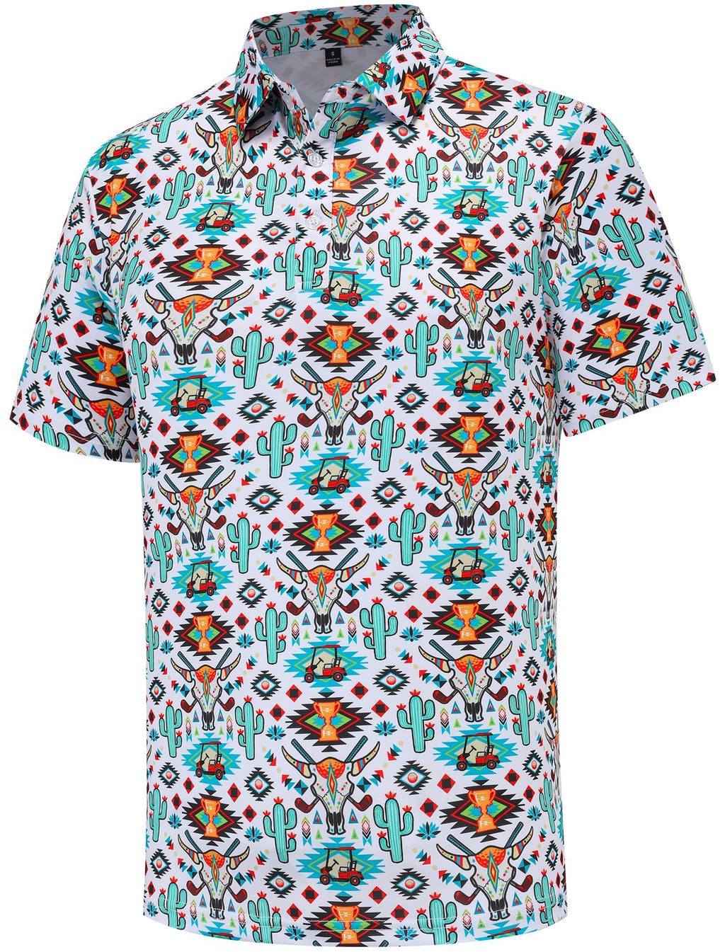 Men's Golf Polo Shirts Funny Golf Shirts for Men Performance Moisture Wicking Quick Dry Athletic Short Sleeve Shirts