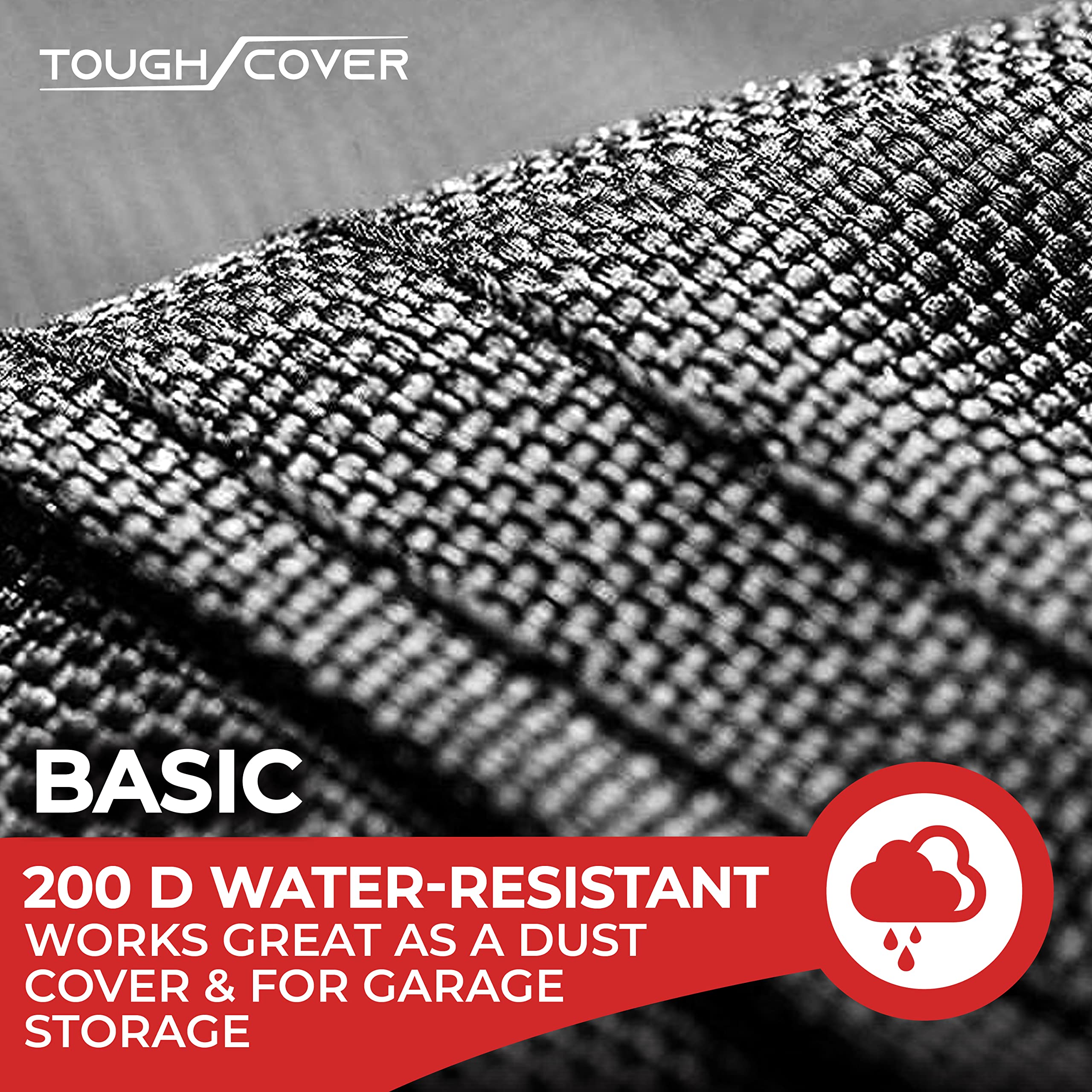 Tough Cover Basic Edition ATV Cover, Heavy Duty 210D Marine Grade Fabric, Quad Cover for Kawasaki, Honda, Polaris, Yamaha, and More. Protection Against Water, Wind, UV. 4 Wheeler Accessories (Black)