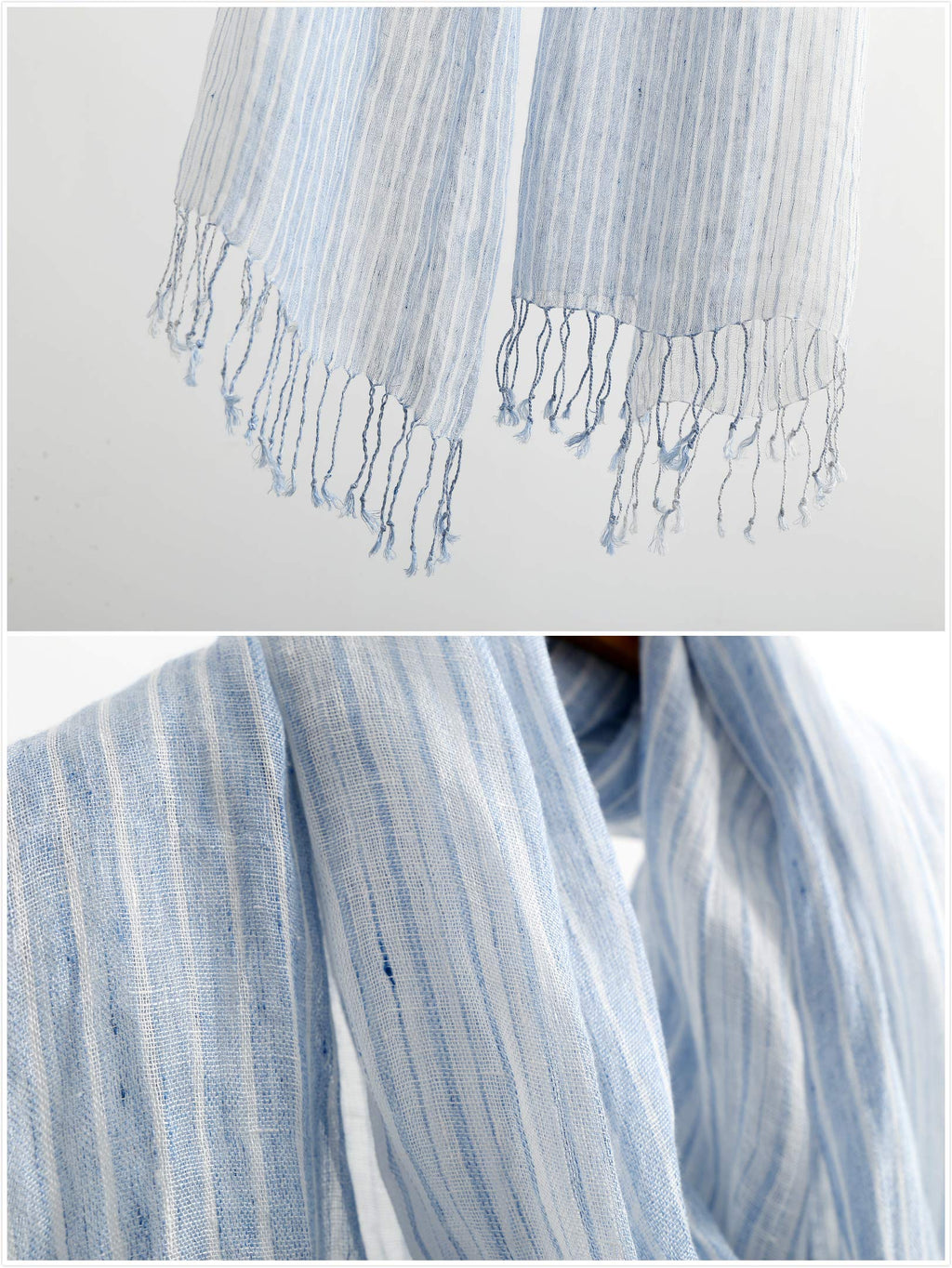 Jeelow Lightweight Summer Scarf Light Shawl Wrap Linen Feel Scarves For Men And Women