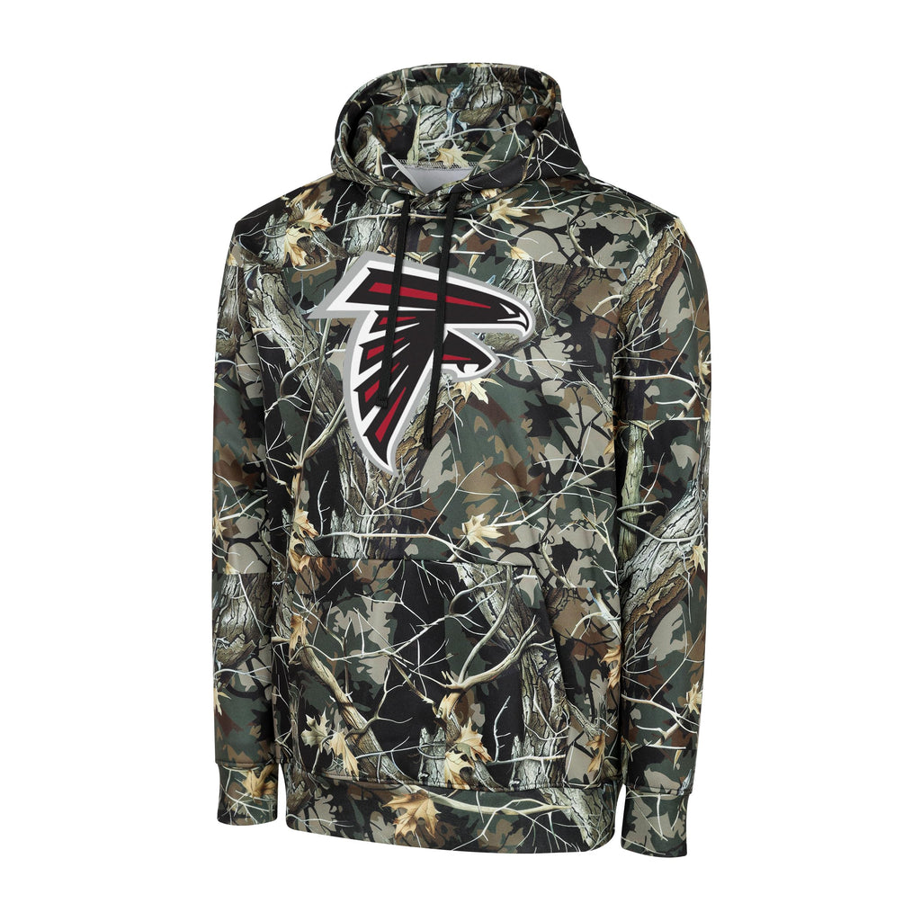 FOCO NFL Men's Official Sideline Hunter Camo Primary Logo Performance Pullover Hoodie Sweatshirt