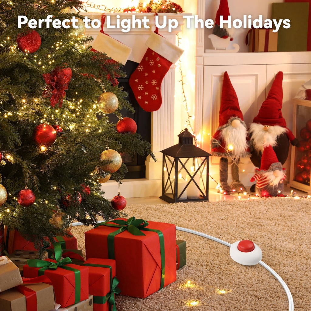 BN-LINK 6ft Indoor Extension Cord, 2 Pack, 3-Outlet Polarized Flat Cable, Household Power Cord for Home, Office, and Holiday Decorations, Black