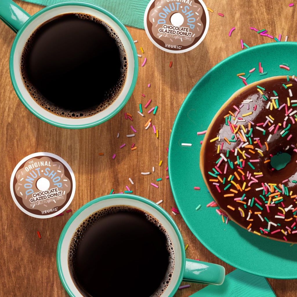 The Original Donut Shop Coffee Chocolate Glazed Donut Keurig Single-Serve K-Cup Pods, Medium Roast Coffee, 60 Count (6 Packs of 10)