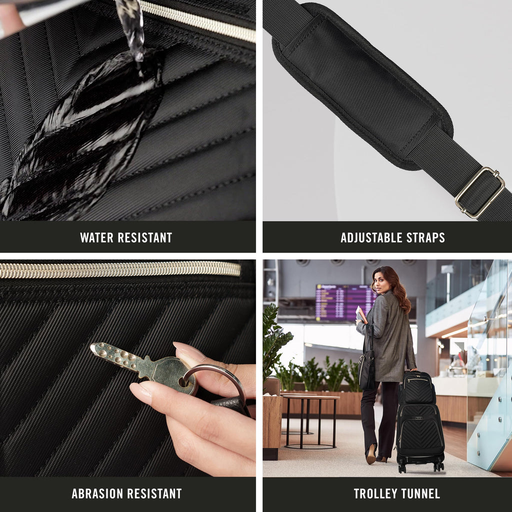Kenneth Cole REACTION Chelsea Quilted Chevron 15" Laptop & Tablet Business Tote with Removable Shoulder Strap
