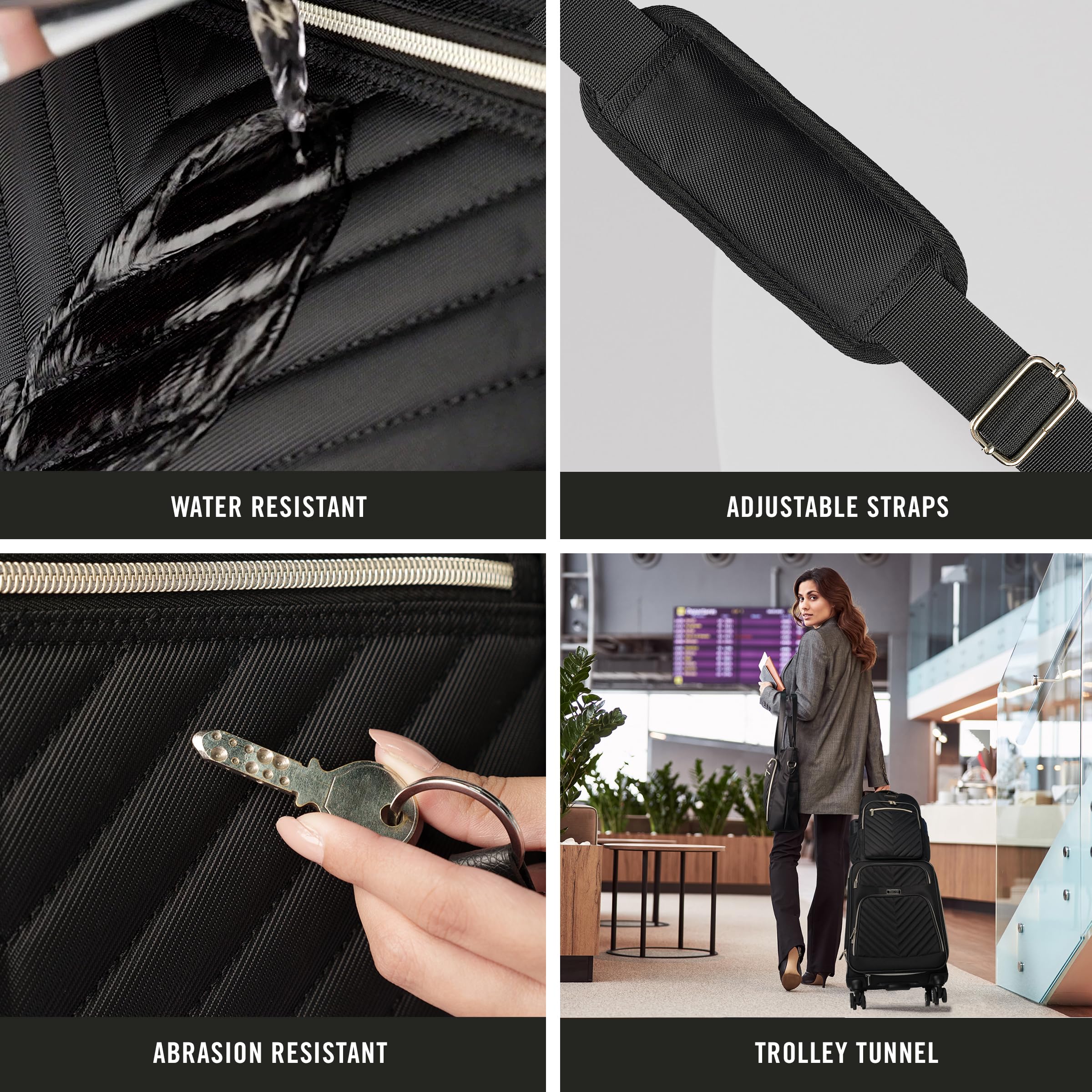 Kenneth Cole REACTION Chelsea Quilted Chevron 15" Laptop & Tablet Business Tote with Removable Shoulder Strap