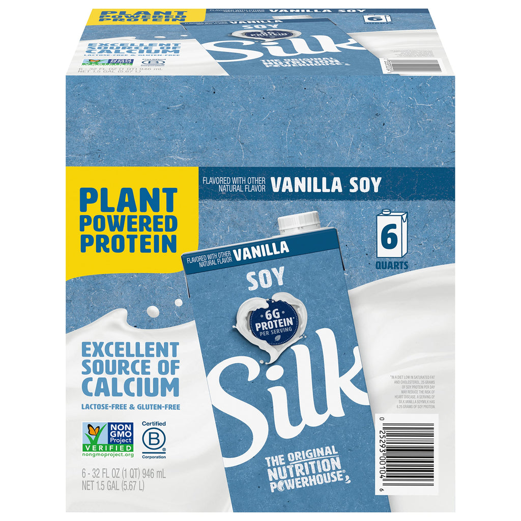 Silk Almond Milk, Vanilla, 8 Ounce (Pack of 12)