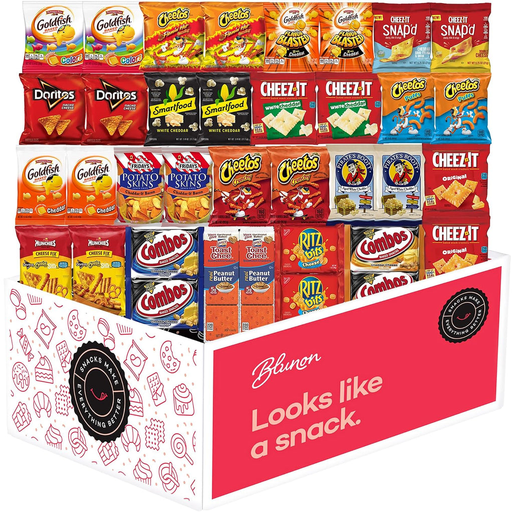 Cheese Crackers and Cheese Snacks - Variety Pack Assortment - Sampler Bulk Care Package Gift Box (36 Count)