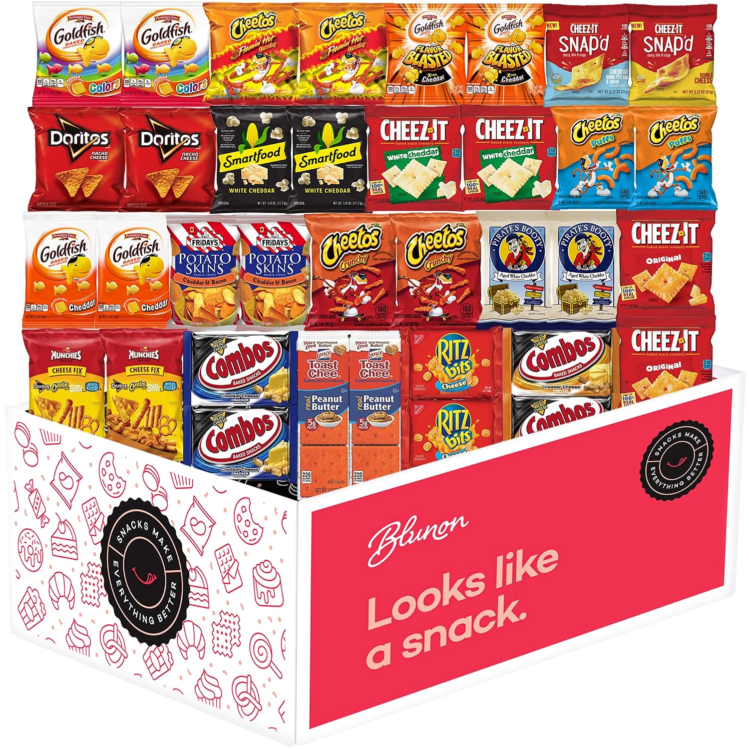 Cheese Crackers and Cheese Snacks - Variety Pack Assortment - Sampler Bulk Care Package Gift Box (36 Count)