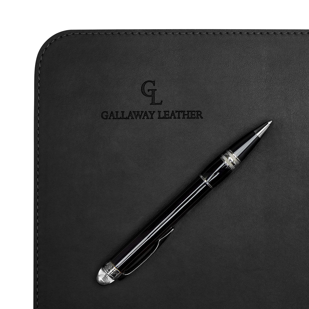 Gallaway Leather Desk Mat,Desk Writing Pad - Office Desk Pad, Medium 24" x 14" Black, Desk Mats on Top of Desks, Gift Ready Elegant Computer Desk Mat Desk Cover Desk Pad Protector PU Leather