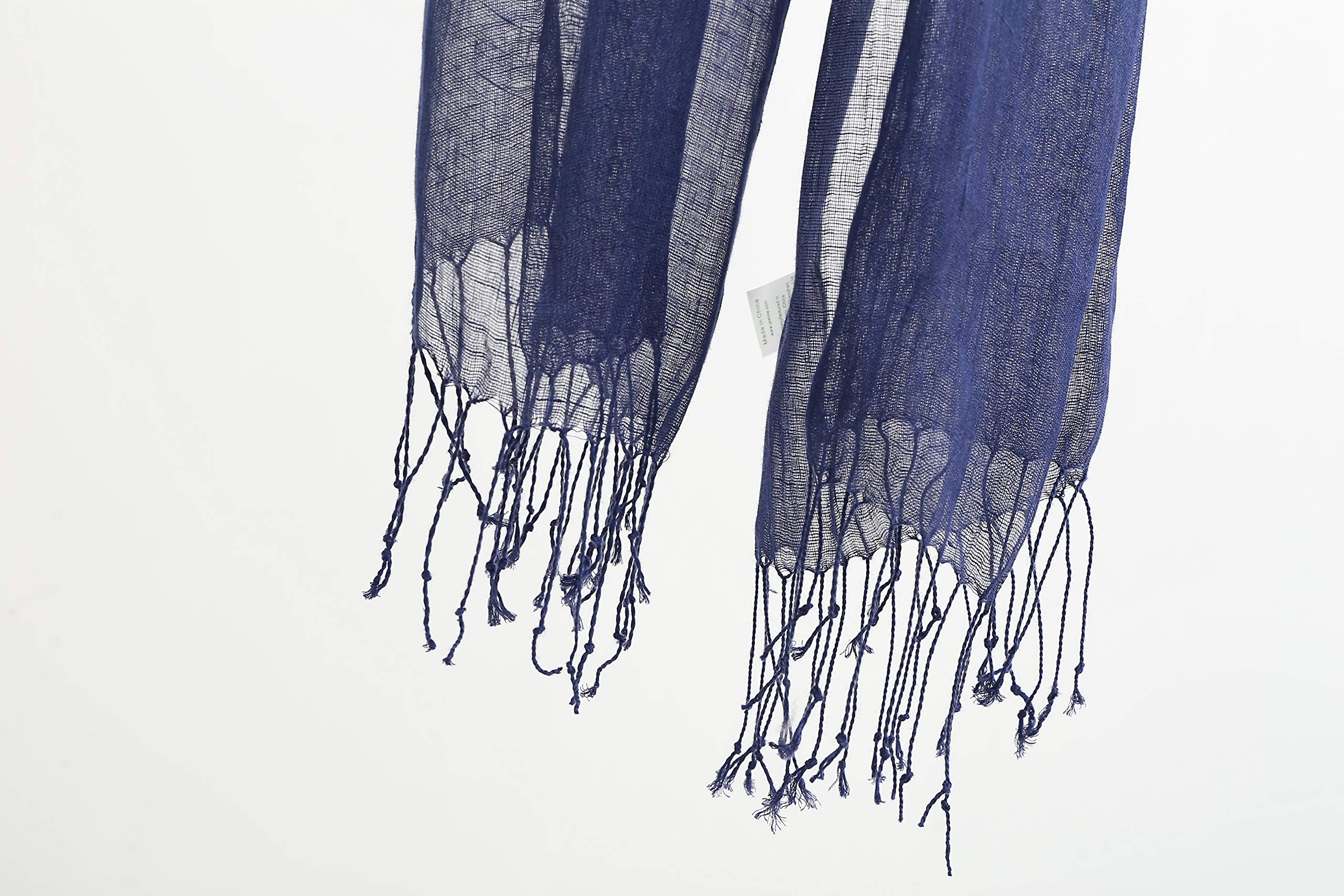 Jeelow Lightweight Summer Scarf Light Shawl Wrap Linen Feel Scarves For Men And Women