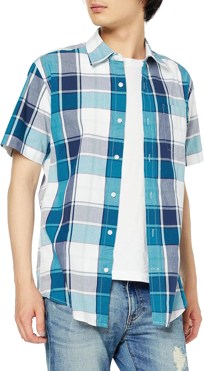 Amazon Essentials Men's Regular-Fit Short-Sleeve Poplin Shirt