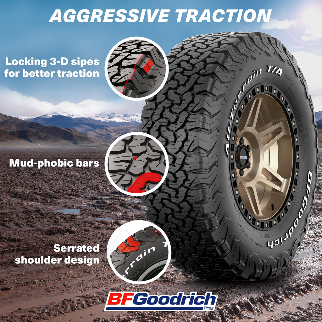 BFGoodrich All Terrain T/A KO2 Radial Car Tire for Light Trucks, SUVs, and Crossovers, LT215/65R16/D 103/100S