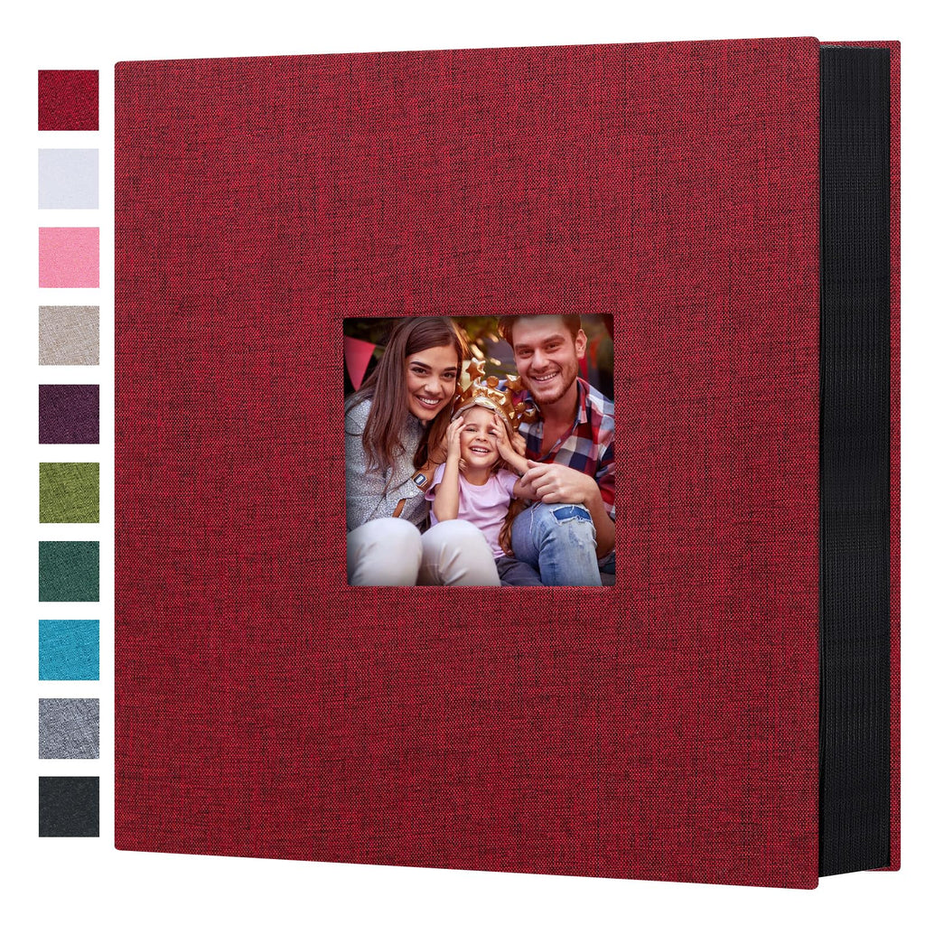 Mublalbum Small Photo Album 4x6 100 Photos Linen Cover Picture Book with Horizontal Pockets for Wedding Family Anniversary and Baby (Beige)