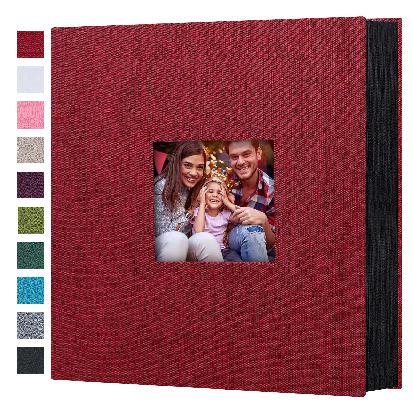 Mublalbum Small Photo Album 4x6 100 Photos Linen Cover Picture Book with Horizontal Pockets for Wedding Family Anniversary and Baby (Beige)
