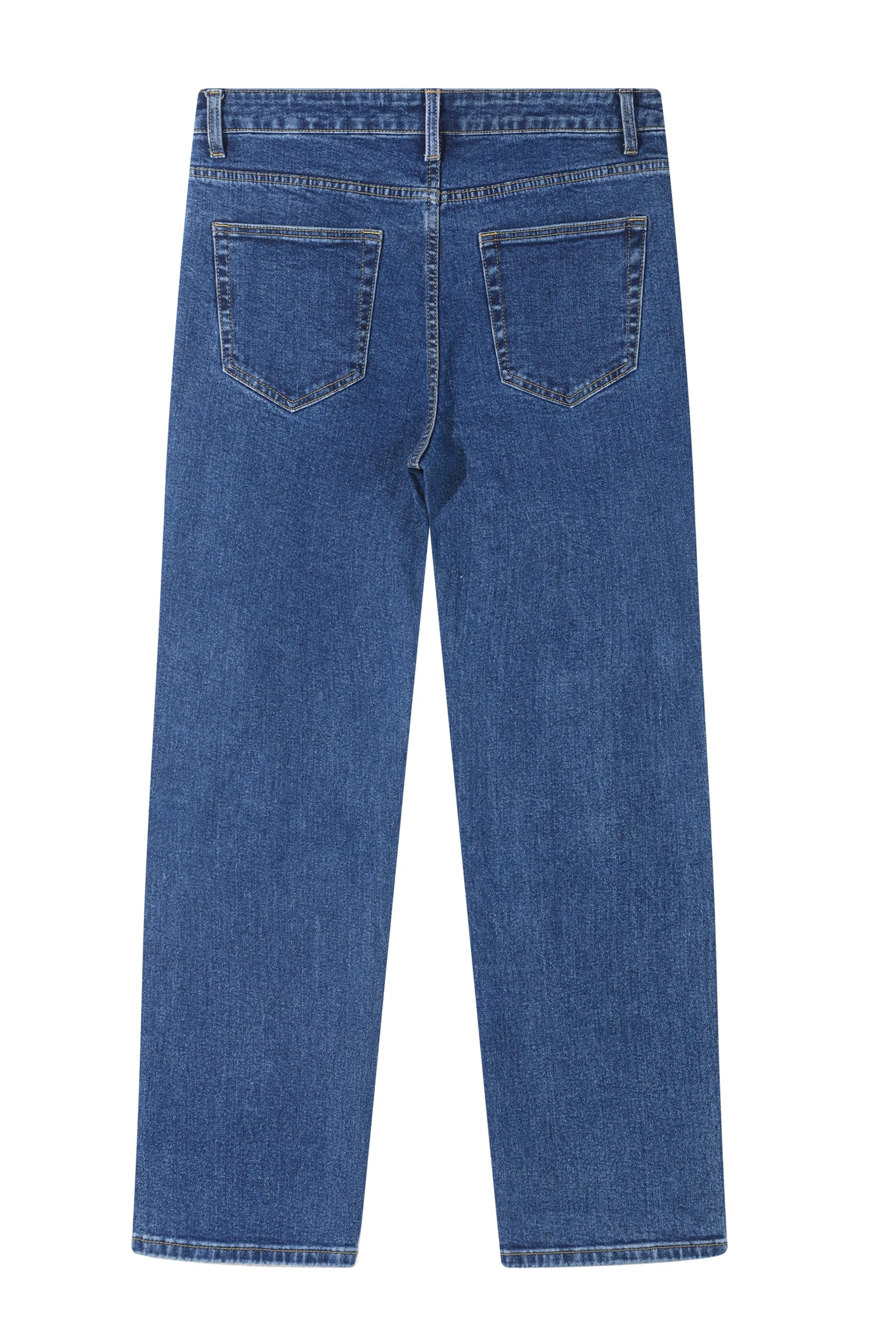 MZNBURAM Men's Stretch Regular Fit Straight-Leg Cotton Fashion Comfort Flex Waist Denim Pants Jeans