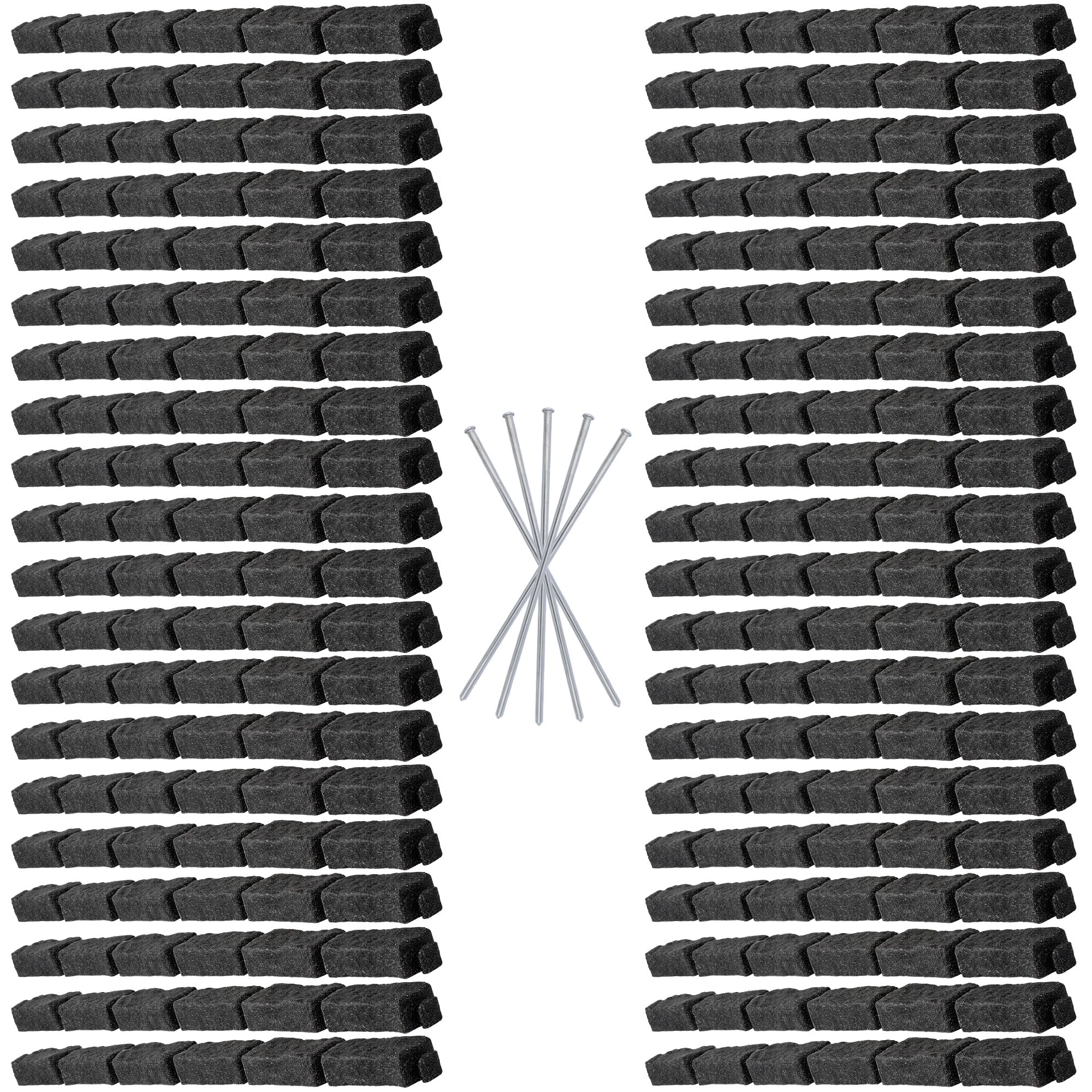 Beuta Landscape Edging | Garden Edging Border | Faux Stone Bricks for Lawn edging, Flower beds, Pathways & Yard Edging– 1 Pack | Each Section Has 6 Bricks 48"L x 4"W x 2.25"H | 3 Spikes |Cobblestone