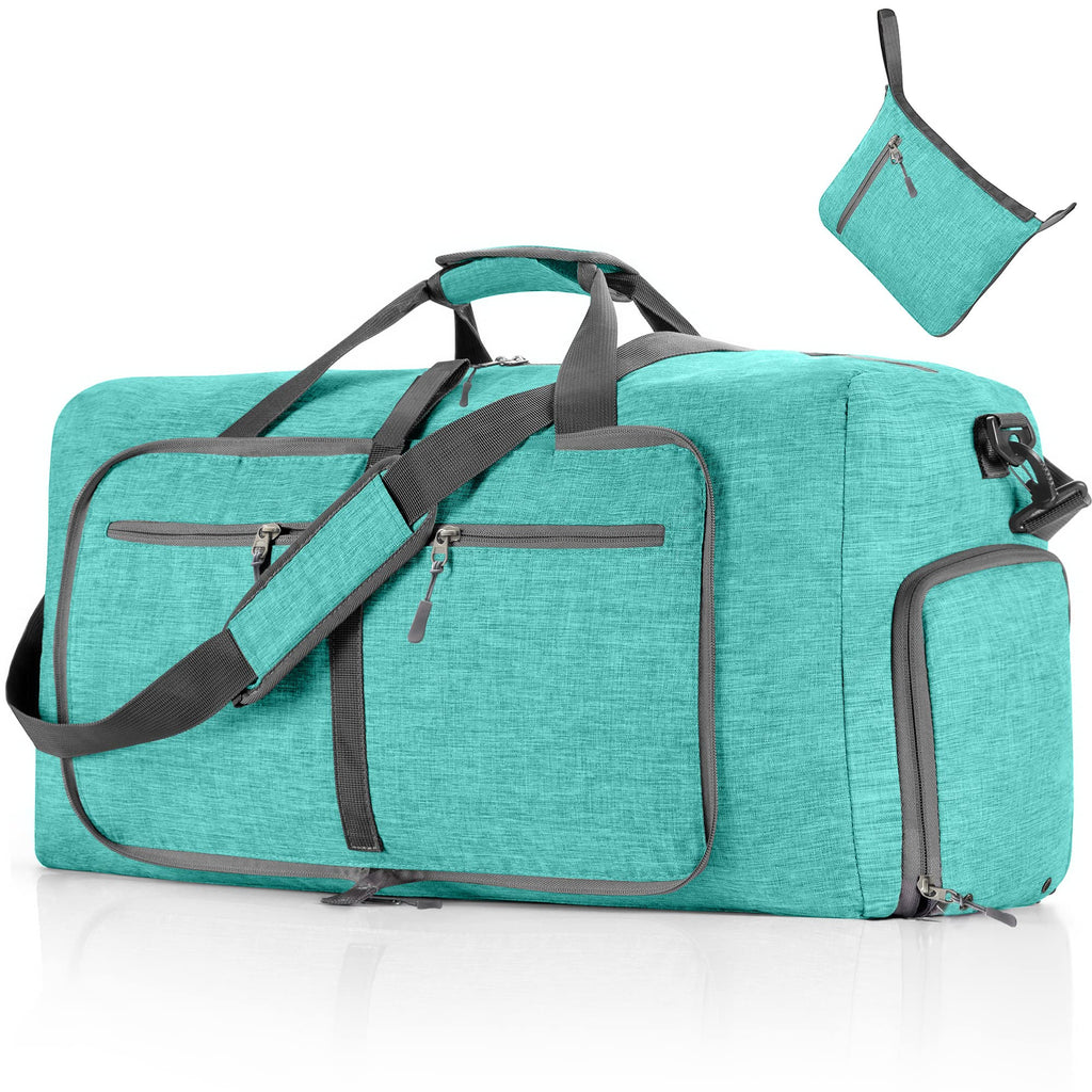 Vomgomfom 65L/85L/115L Foldable Travel Duffle Bag, Lightweight Checked Luggage with Shoe Compartment, Water-Resistant Weekender Overnight Bag for Men & Women