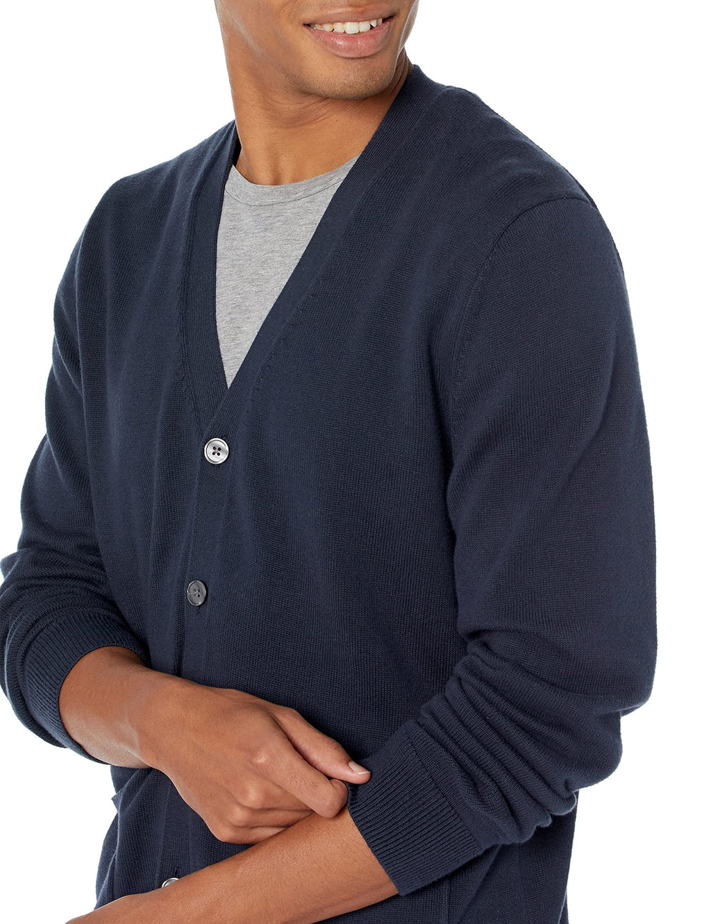 Amazon Essentials Men's V-Neck Cotton Cardigan Sweater
