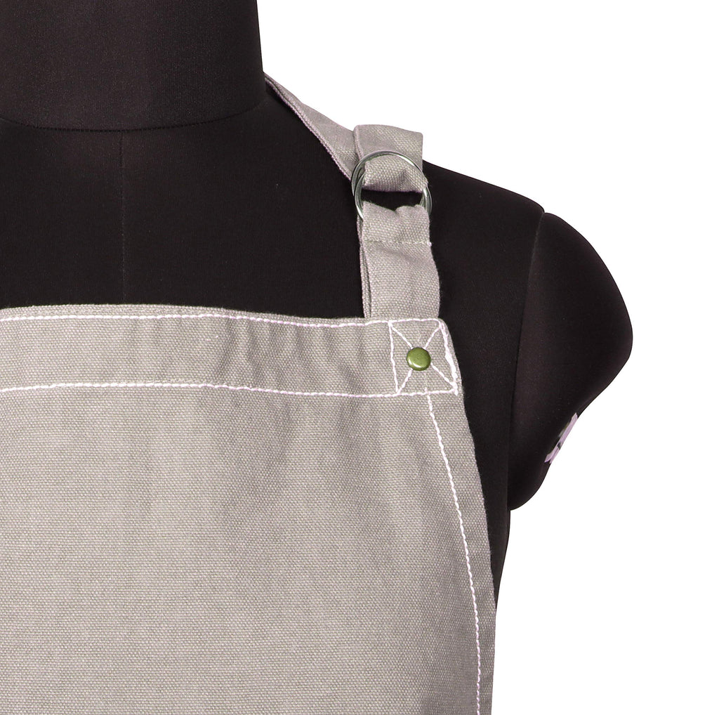 AMOUR INFINI Cotton Aprons for Women with Pocket, Adjustable Strap & Waist Ties - Washable Aprons for Baking, Cooking, Gardening (27.5 x 33 Inches - Blooming Floral)