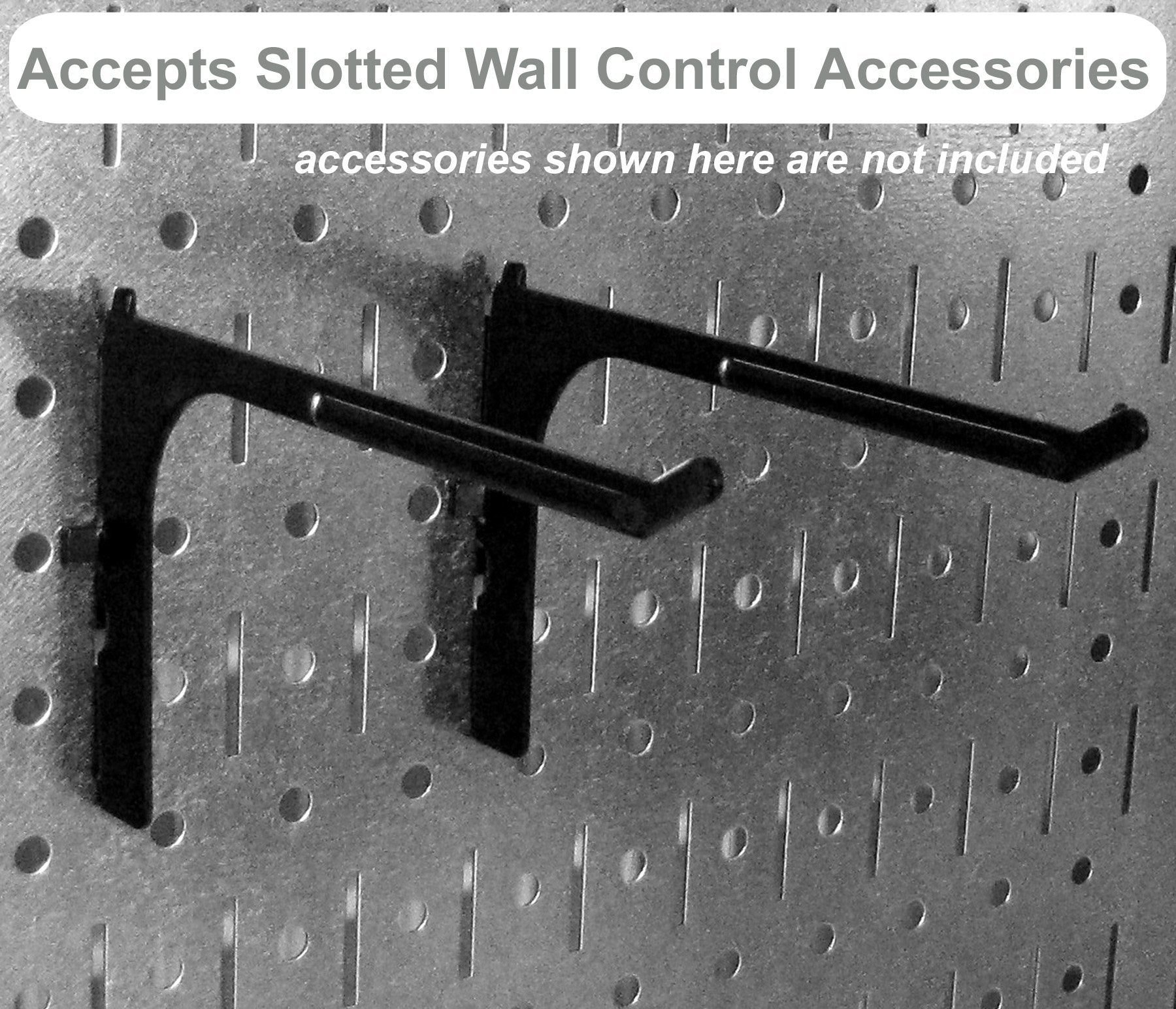 Wall Control 32" x 16" Black Metal Pegboard Pack - 2 Panels & 1 Deep Shelf Assembly, Modern Style, Heavy Duty, Slotted, Secure, Wall Mount, Garage/Workshop/Tool Shed Storage