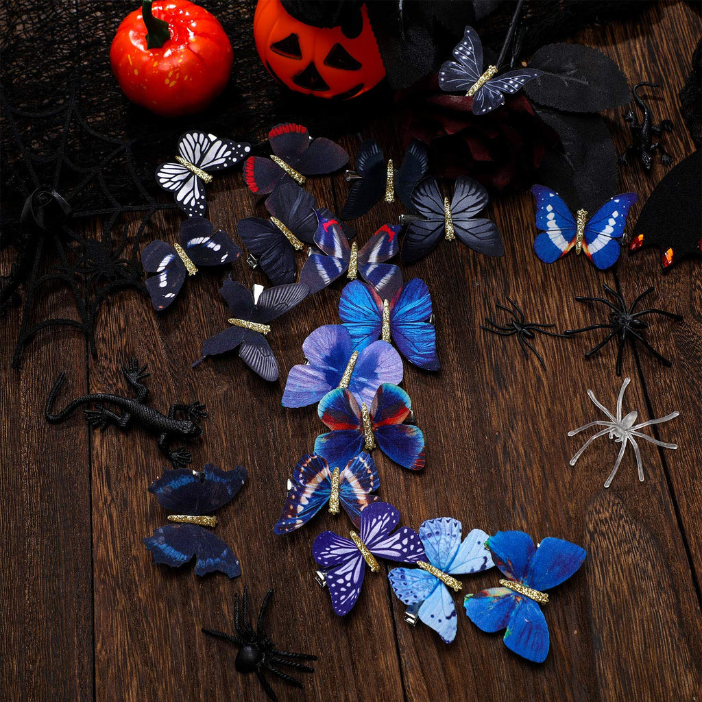 Boao 18 Pieces Glitter Butterfly Hair Clips for Girls Teens Women Hair Accessories (Bright Style)