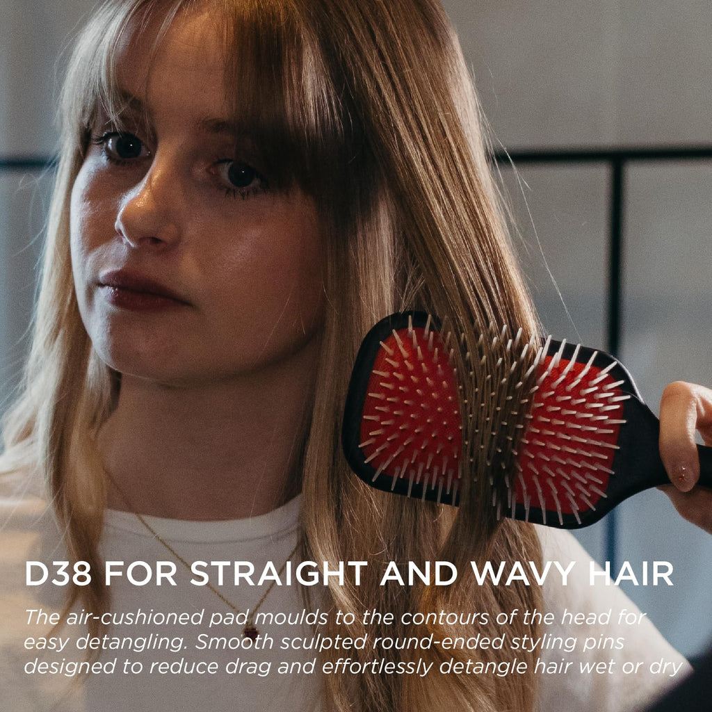 Denman Power Paddle Hair Brush for Quick and Convenient Detangling, Blow Drying and Styling - Combination of D3 Styling Pens & Paddle Brush - For Men and Women P038
