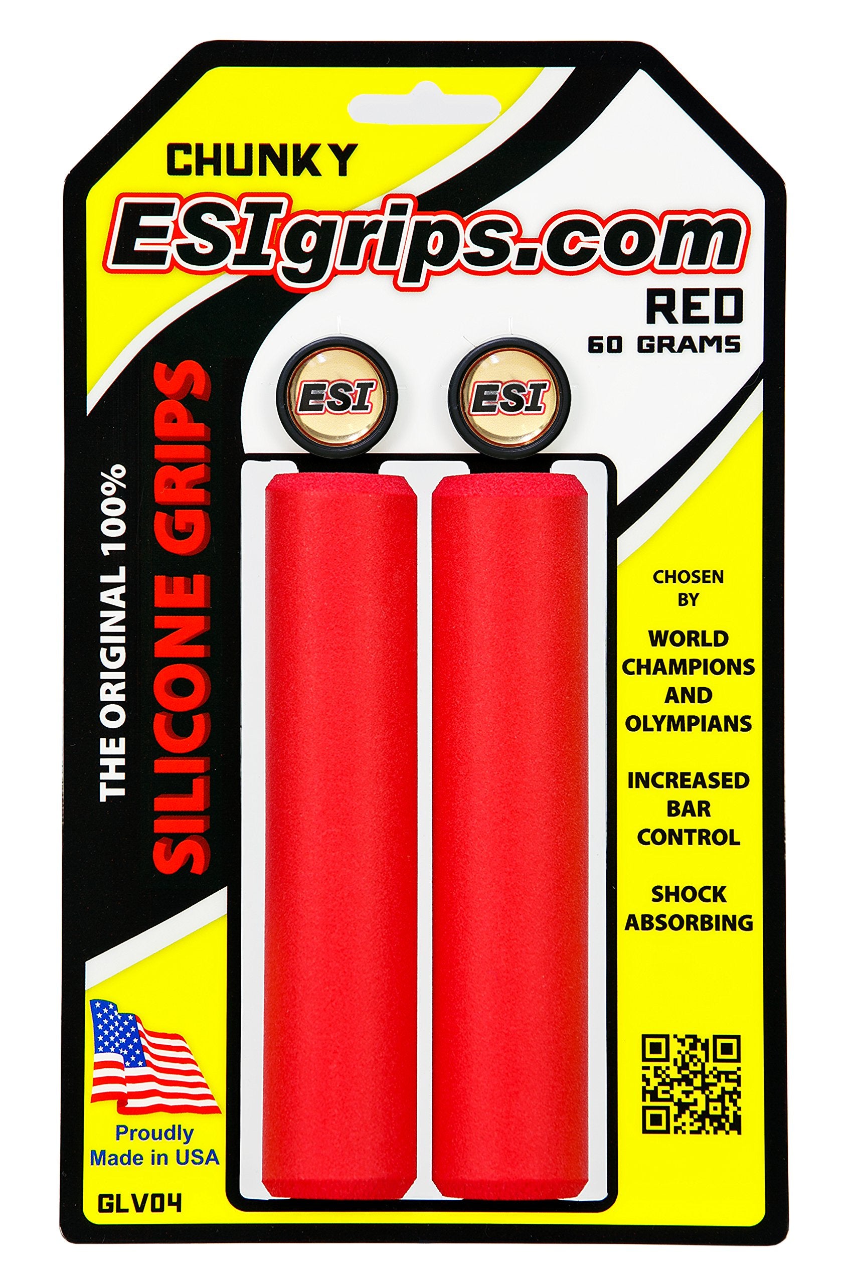 ESI Grips Chunky - Silicone MTB Grips - Ultimate Comfort and Control for Mountain Bikers and E-Bike Riders, Durable Bicycle Handlebar Grips for a Smooth Ride
