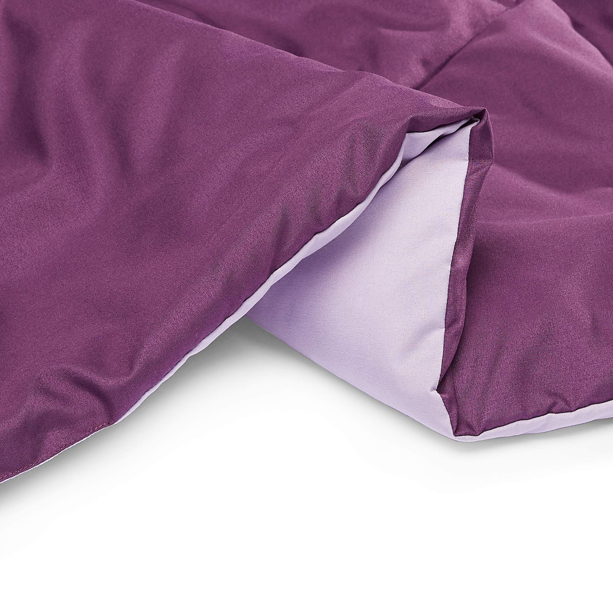 Amazon Basics Reversible Lightweight Microfiber All Season Comforter Blanket, Twin/Twin XL, Burgundy/Grey (Pack of 2)