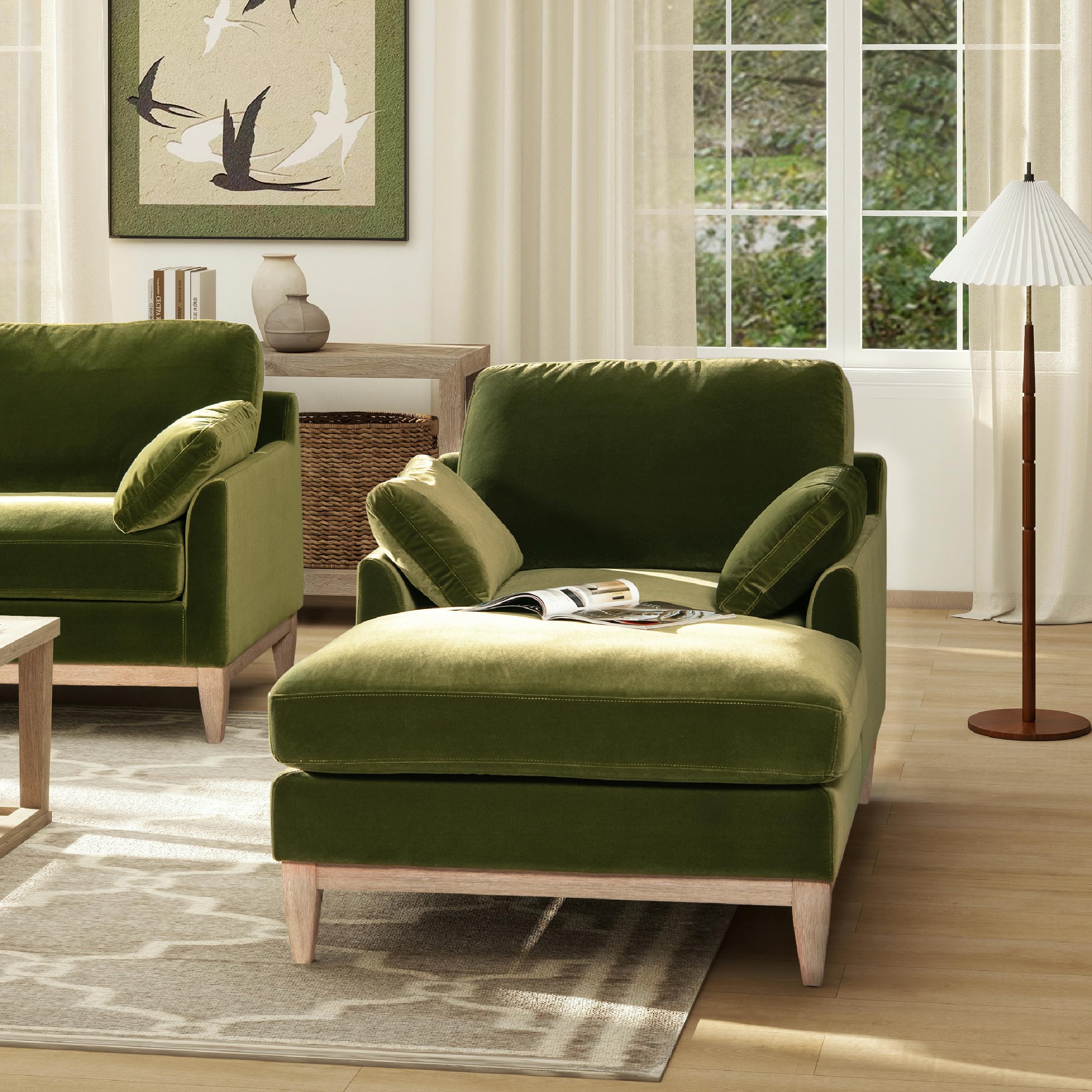 Jennifer Taylor Home Pasadena 36" Wide Modern Farmhouse Accent Arm Chair, Burnt Orange Performance Velvet