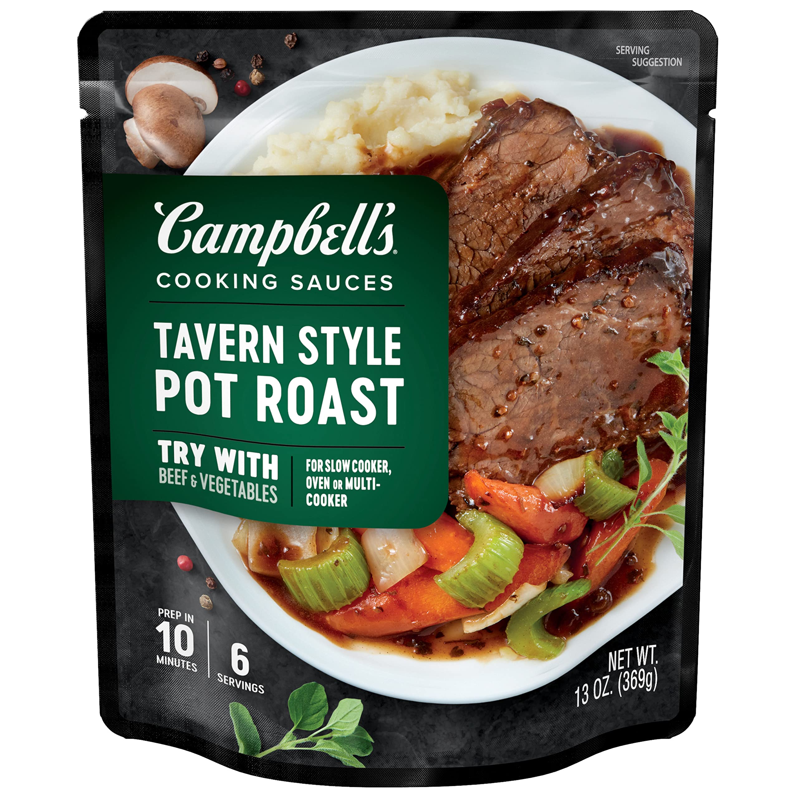 Campbell's Cooking Sauces, Hearty Beef Stew, 12 Oz Pouch