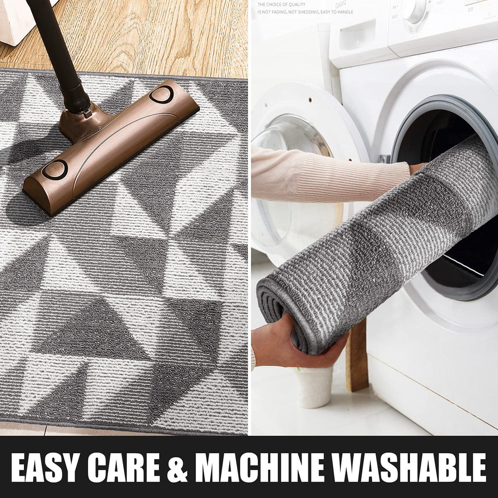 Indoor Doormat 24"x 36", Absorbent Front Back Door Mat Floor Mats, Rubber Backing Non Slip Door Mats Inside Mud Dirt Trapper Entrance Door Rug Carpet, Machine Washable Low Profile-Brown Time Cloister