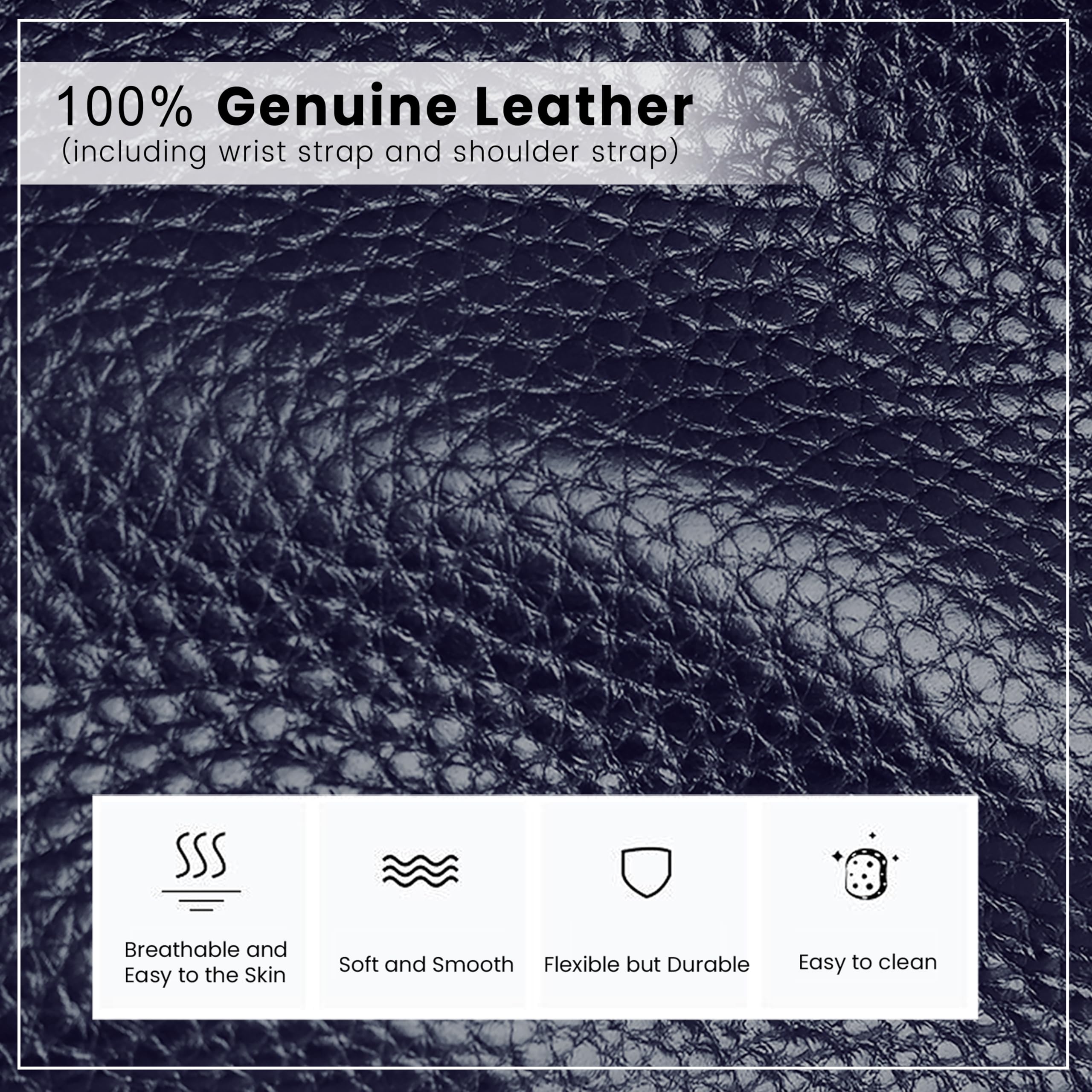 befen Genuine Leather Wristlet Clutch Wallet Purses Small Crossbody Bags for Women with RFID Blocking Card Slots