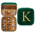 Parima Gift for Women - 21st 30th 40th 50th 60th 70th Birthday Gifts for Women Her, Personalized Birthday Gifts Idea, Jewelry Box Travel Jewelry Case - Letter S, Green