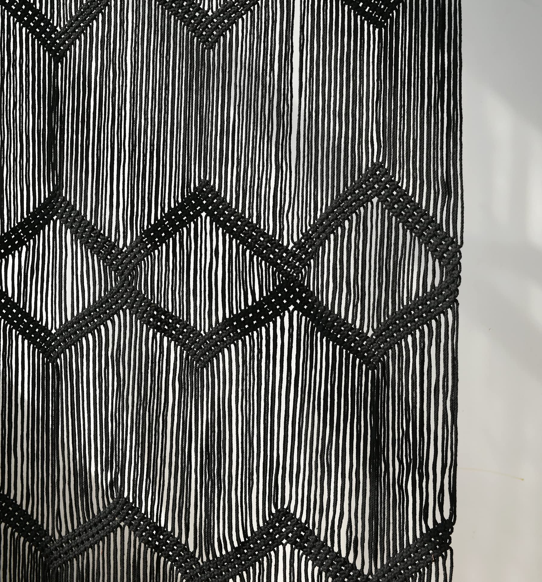 Flber Macrame Curtain Window Macrame Room Divider Doorway Curtain Boho Macrame Wall Hanging Living Room Bedroom Decor 42" W x 75" H