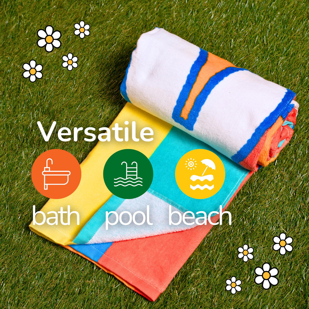 Barney Classic Kids Super Soft Cotton Bath/Pool/Beach Towel, 58 in x 28 in, (Offical Licensed Product) By Franco