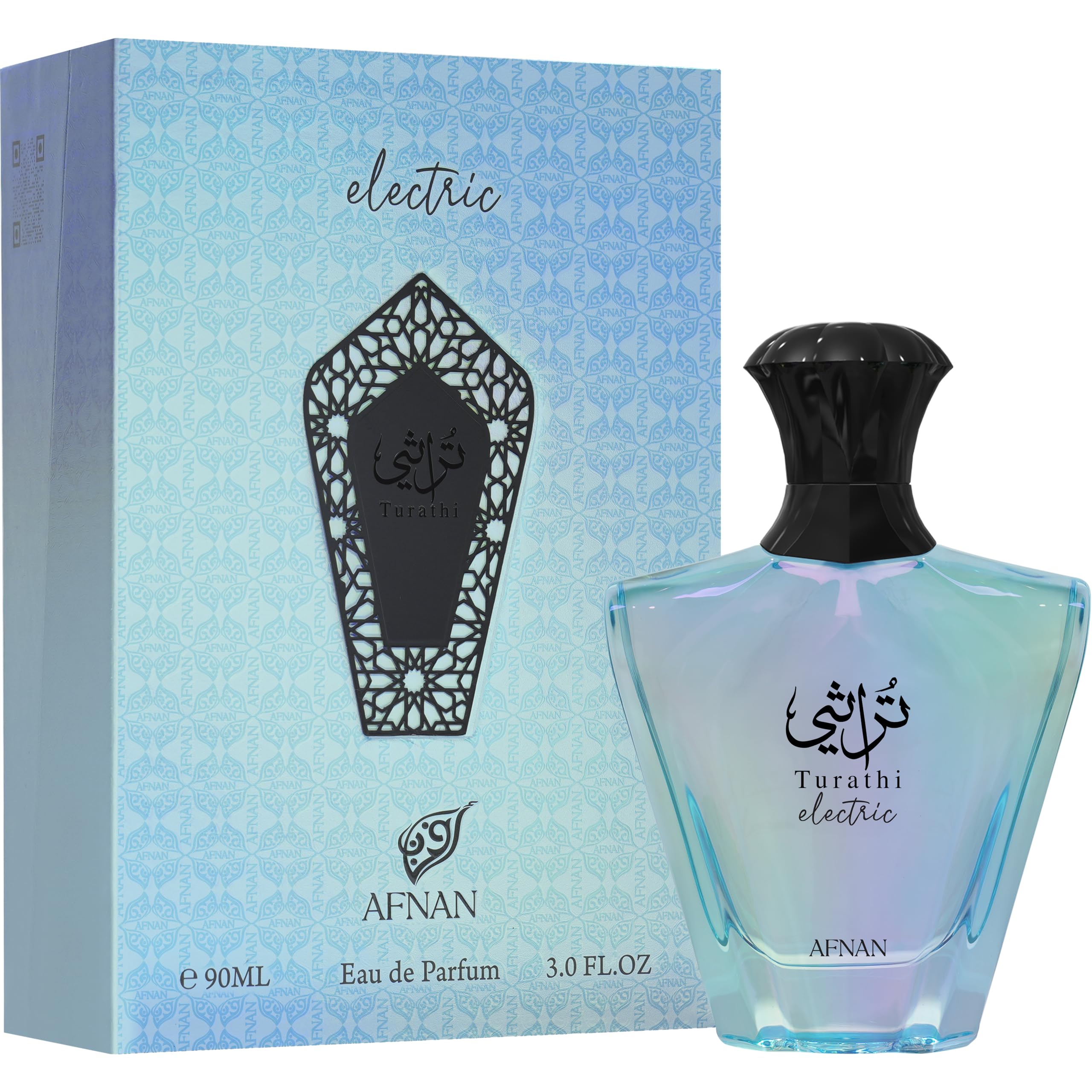 Afnan Turathi Blue Eau de Parfum Spray for Men, 3.0 Fl. Oz