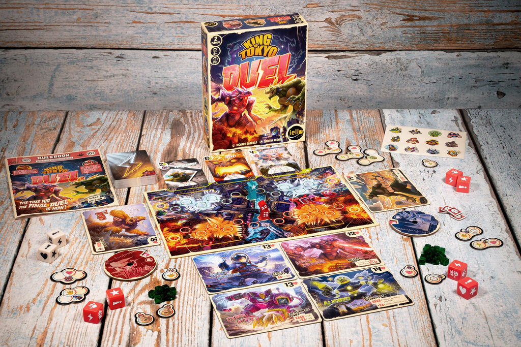 IELLO: King of Tokyo: Duel - Two-Player Board Game, Fun & Tactical Giant Monster Clash Dice Game, Classic Strategy, Family Ages 8+, 2 Players, 20 Min
