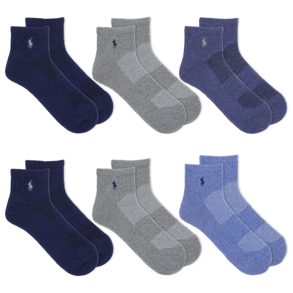 POLO RALPH LAUREN Men's Performance Cotton Quarter Socks