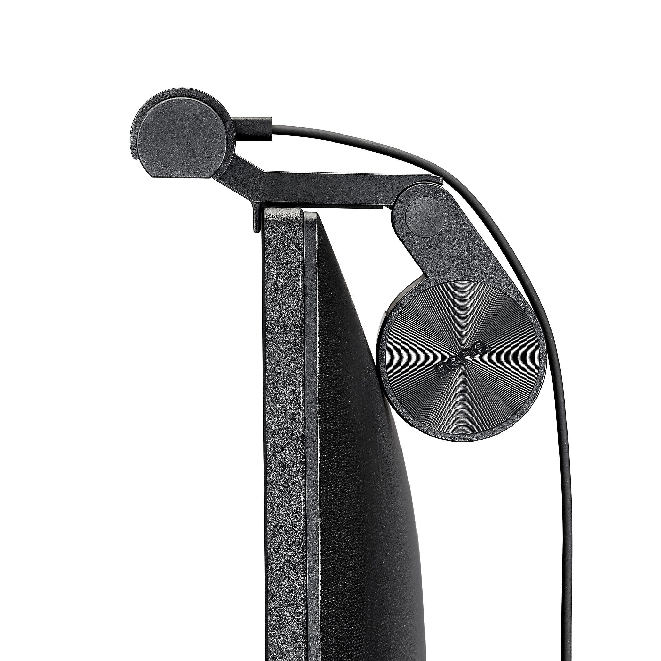 BenQ ScreenBar LED Monitor Light Bar - Auto-dimming, Adjustable Brightness and Color Temperature, No Screen Glare, Space-Saving, Eye-Care USB Monitor Lamp, Black