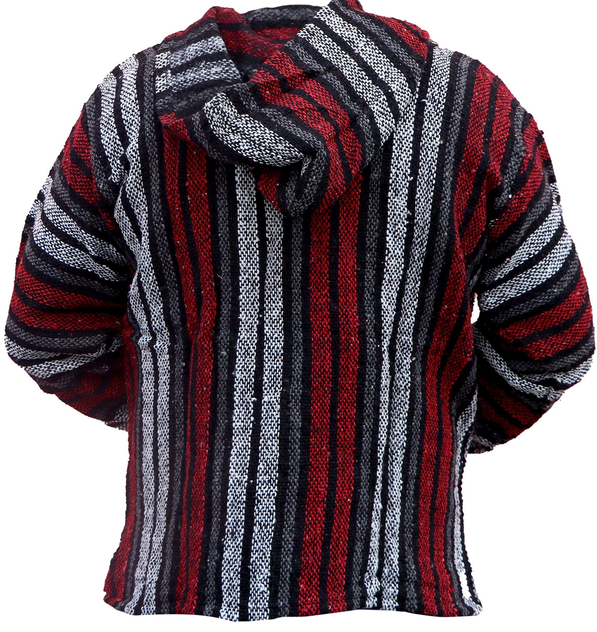 Del Mex Mexican Baja Hoodie Hippie Surf Poncho Sweater Sweatshirt Pullover Jerga