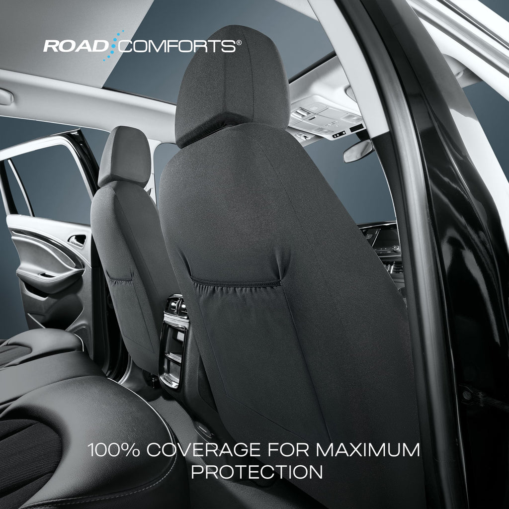 Road Comforts Baja Blanket Seat Covers Gray Diamond Bucket Seat Covers Low Back Full Set - Jacquard Fabric, Airbag Compatible, Universal Fits for Most Cars, Truck, SUV, Vans