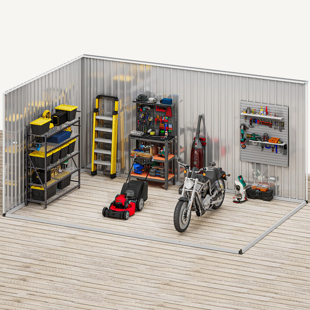 DWVO 6x4ft Outdoor Storage Shed, Lockable Metal Tool Storage Sheds, Waterproof Garden Sheds with Vents for Backyard, Patio, Garage, Lawn, Dark Gray