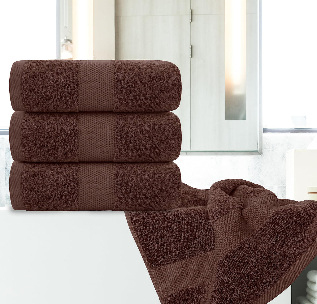 White Classic Luxury Bath Towels Set of 4 Large - 700 GSM Turkish Cotton Ultra Soft Bath Towels 27x54 | Highly Absorbent and Quick Dry | Hotel Towels for Bathroom Luxury, Plush Shower Towels, White