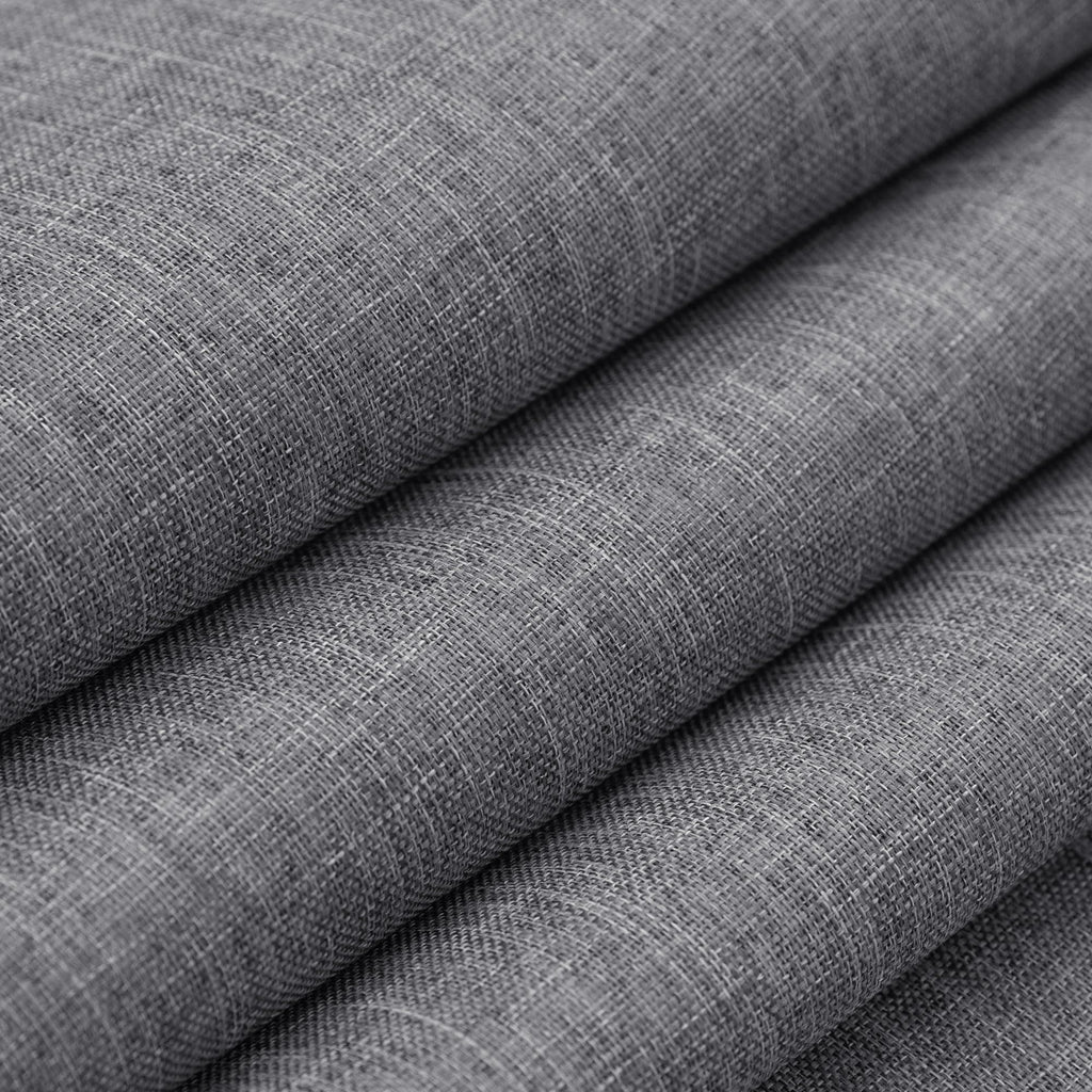 Short Small Linen Blackout Curtains 54 Inch Length 2 Panels Set for Bedroom Living Room Grommet 100% Black Out Linen Drapes Room Darkening Window Curtains 54 Inches Long Dark Gray